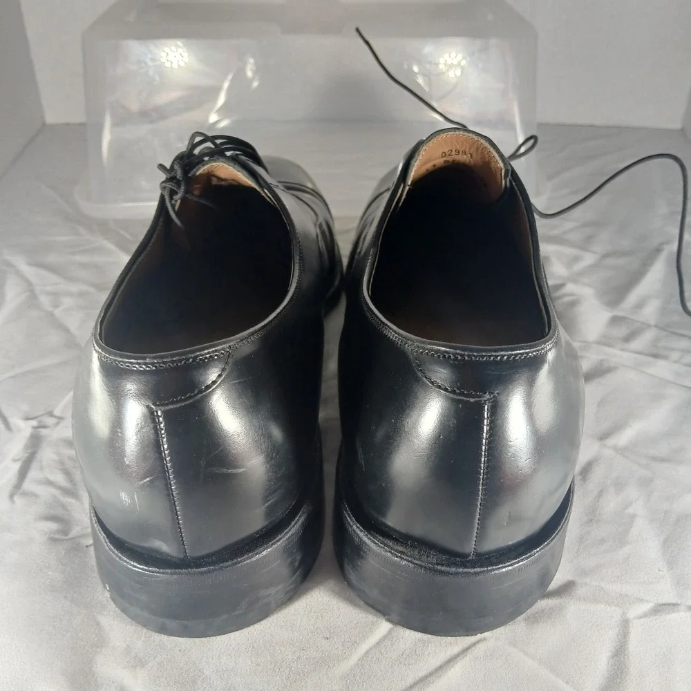 Johnston & Murphy Black‎ Leather Oxford Dress Shoes Mens Size 8.5 2AH